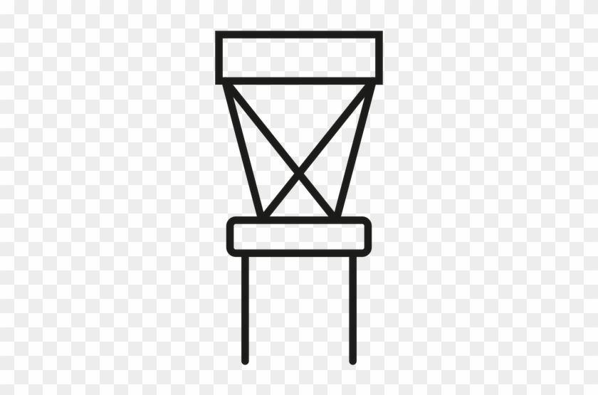 Cross Back Chair Stroke Icon Transparent Png - Chair #585989