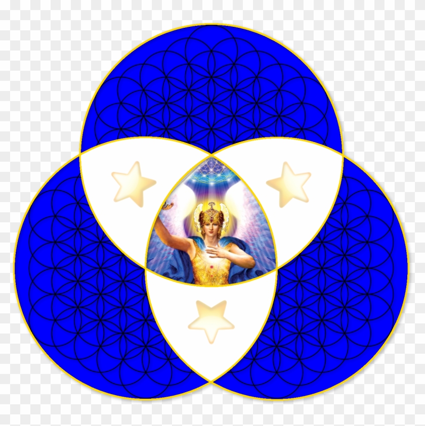 Triquetra Blue Vector Ds Aa Michael Emoji Star Outer - Triquetra And Three Circles #586087