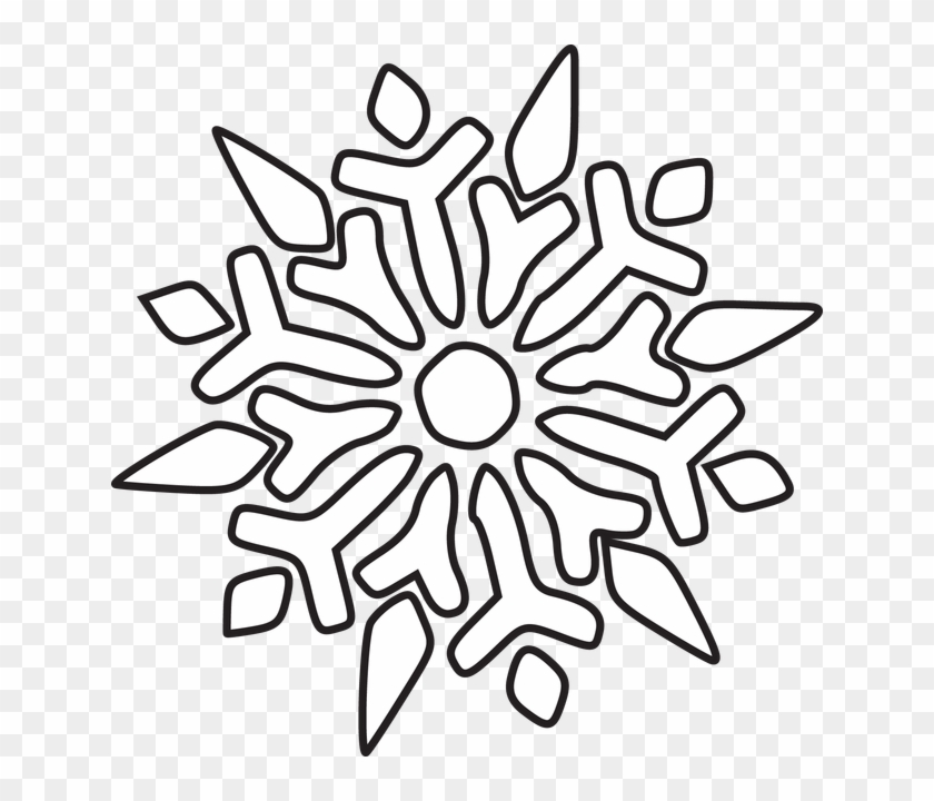 Black Color Flower Clipart Cliparthut Free - Snowflake Clipart #586212