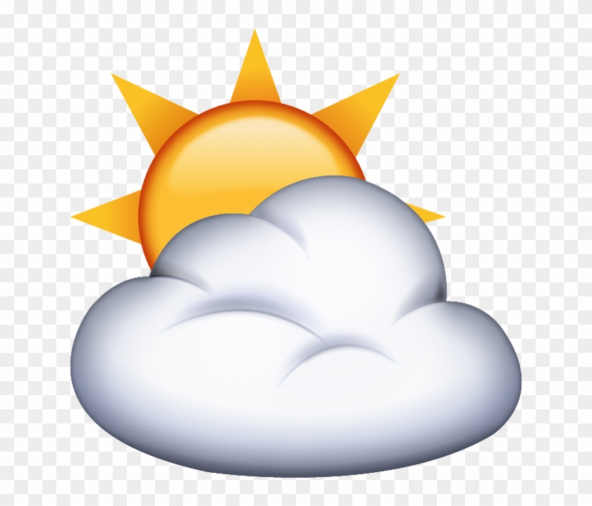 Emoji Icons Sun - Sun Behind Cloud Emoji #586266