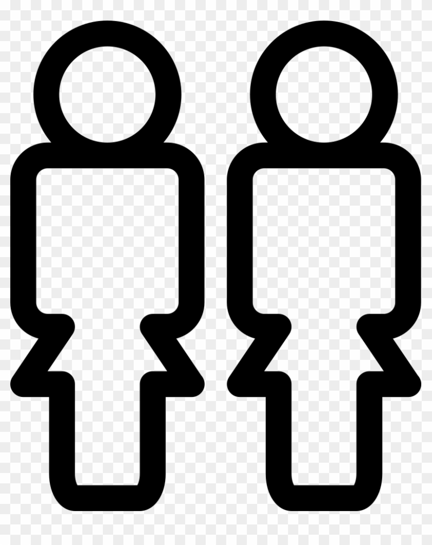 Two Women Toilet Sign Comments - Personas Contorno #586288