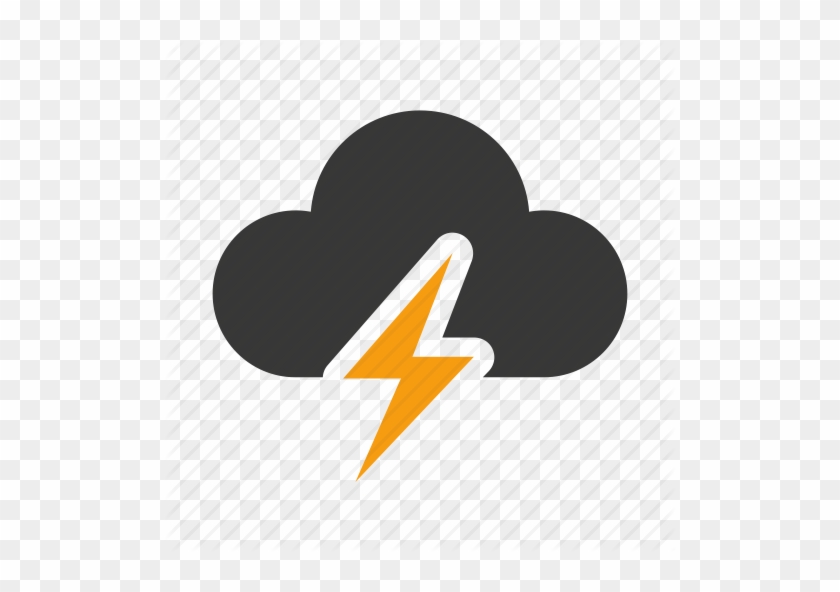 Thunder Clipart Cloudy - Thunder Weather Icon #586316