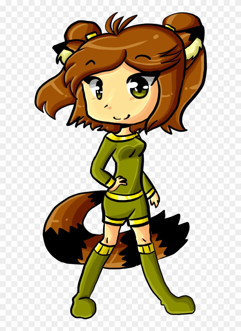 Chibi Wendy Raccoon By Rumay-chian On Clipart Library - Cartoon #586418
