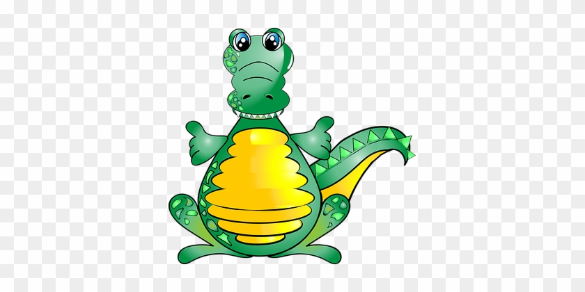 Animals Crocodile Green Crocodile Crocodil - Gambar Buaya Kartun Lucu #586431