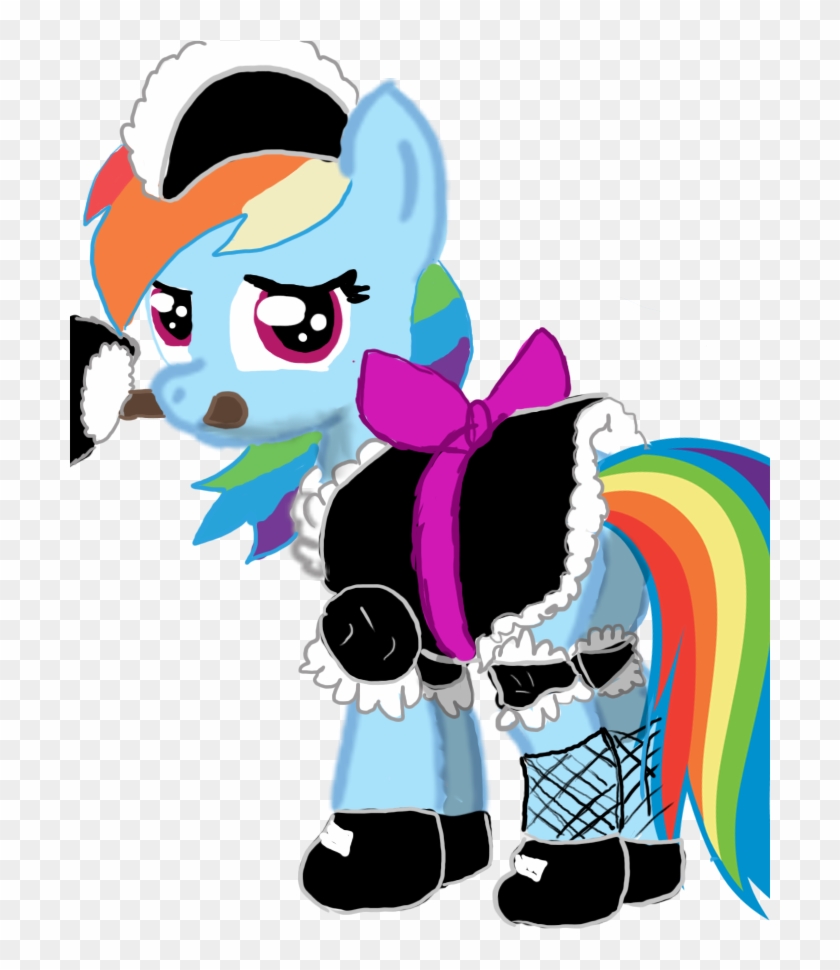 Rainbow Dash Maid By Catititax On Clipart Library - Cartoon #586486