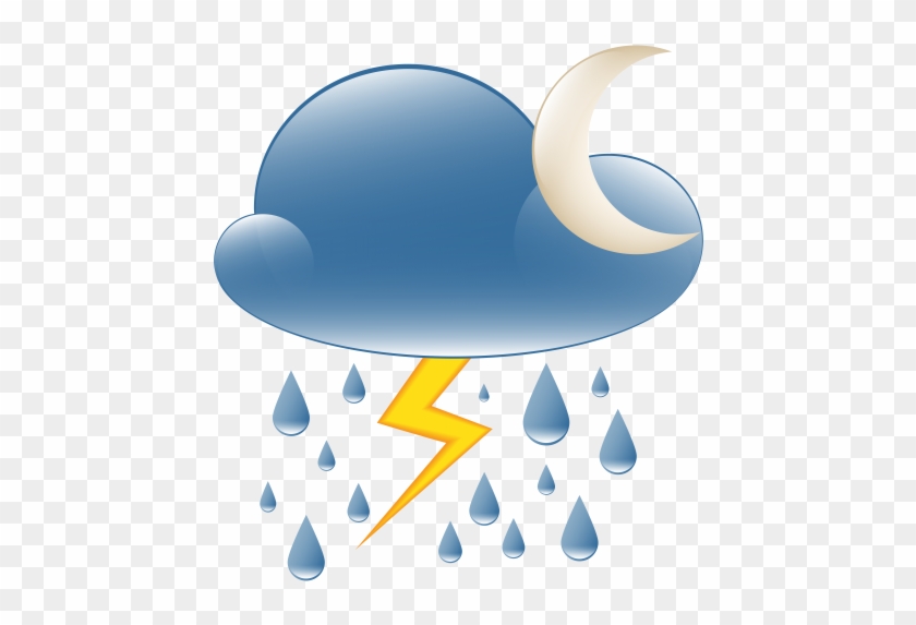 Thundery Showers Night Weather Icon Png Clip Art Thundery Clipart