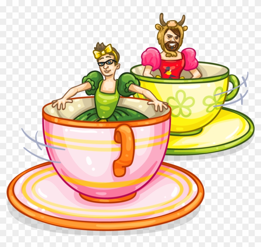 Wallabee World - Tea Cup Ride Cartoon #586767