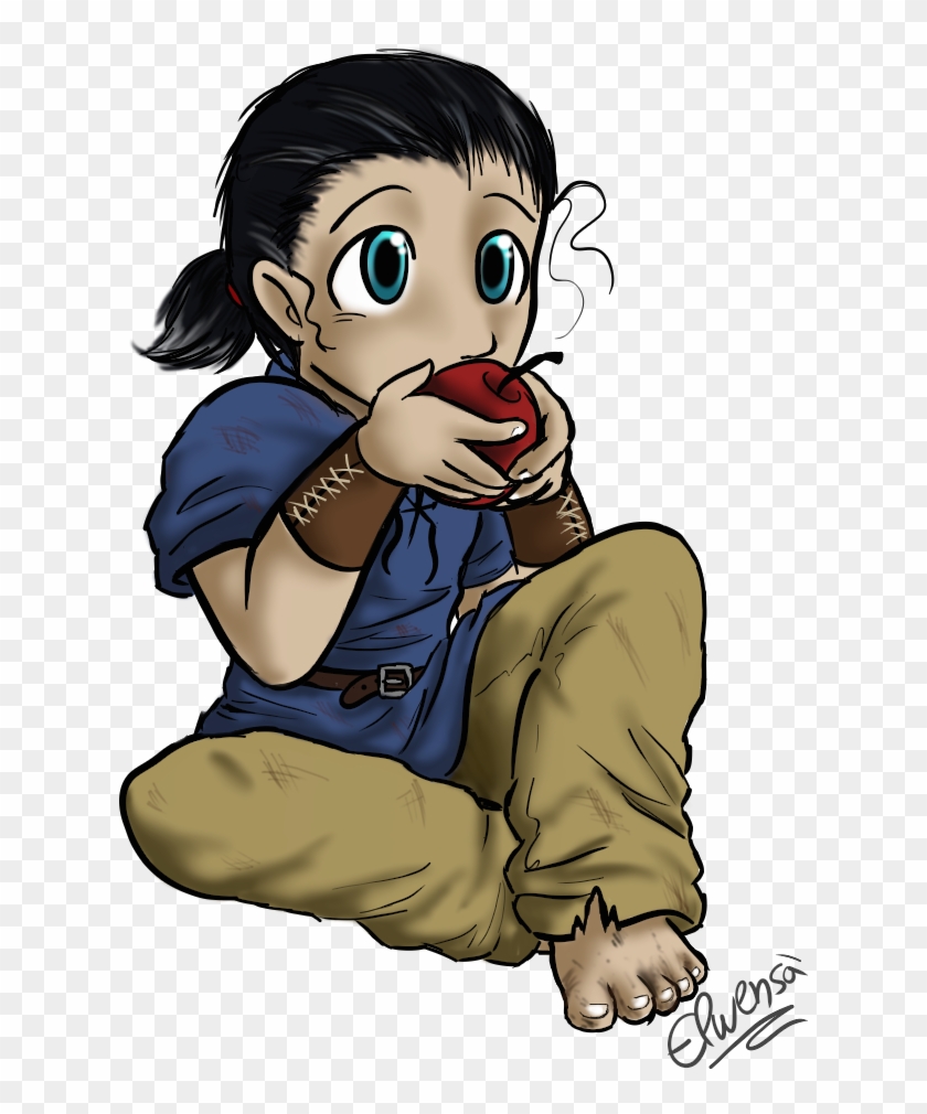 Elwensa 46 10 The Kid With The Apple - Cartoon #586852