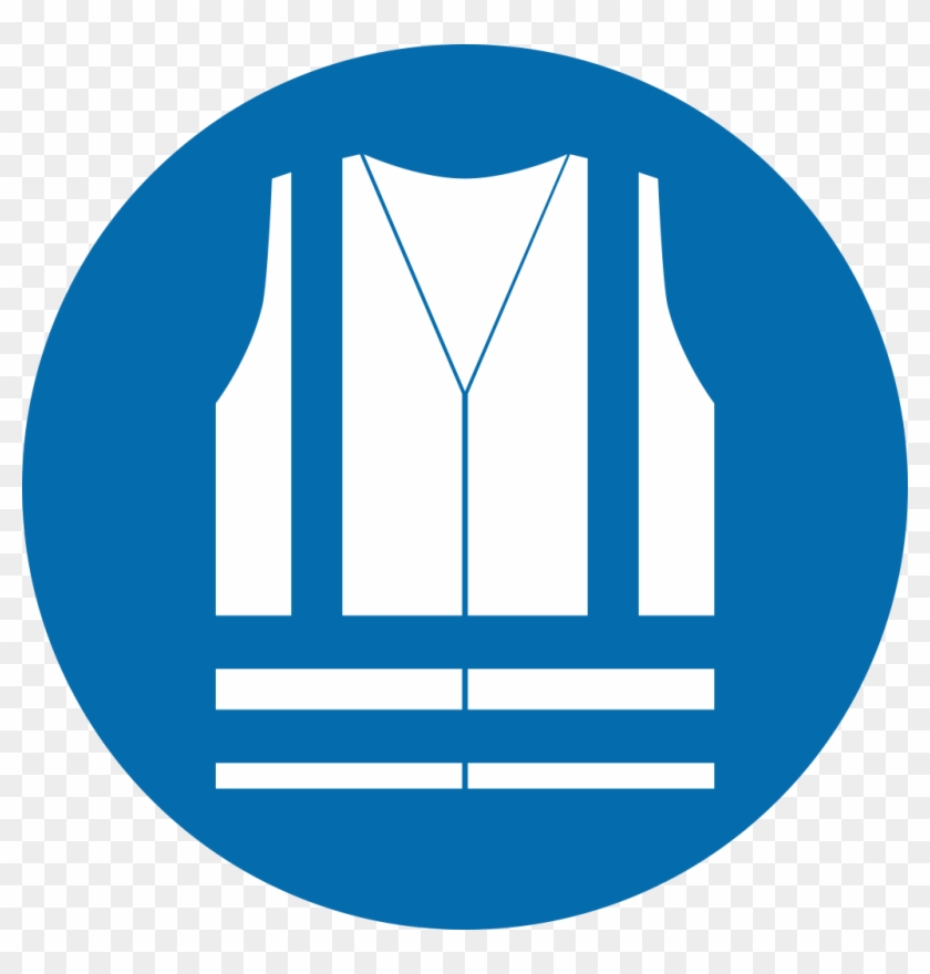 Anti-slip Floor Pictogram - High Visibility Clothing Must Be Worn #586904