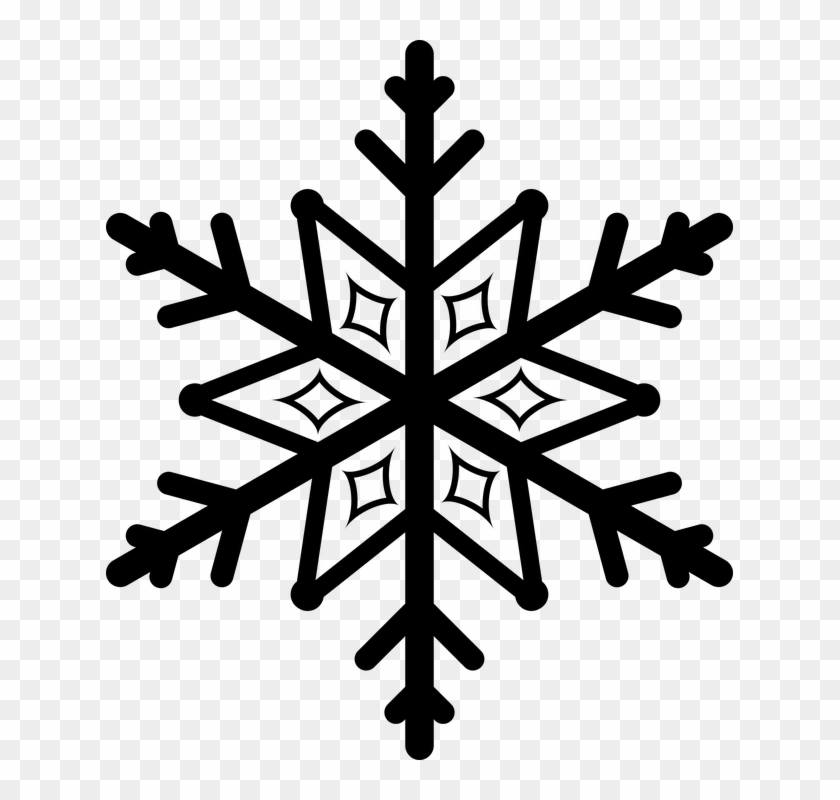 Small Snowflake Clipart - Christmas Flyer Black And White #586926