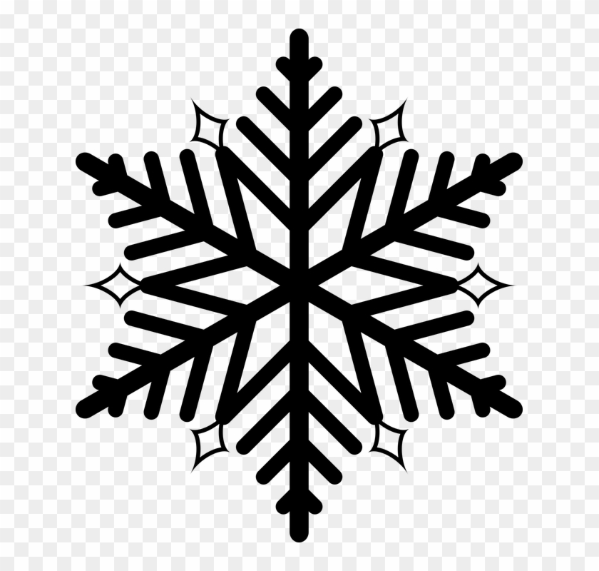 Black And White Snowflake Clipart - Xmas Snowflake #586928