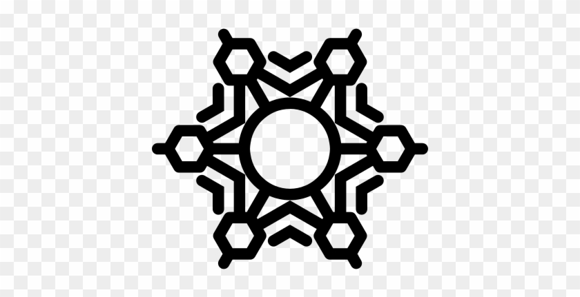 Hexagon Shaped Snowflake Icon - Snowflake #586934