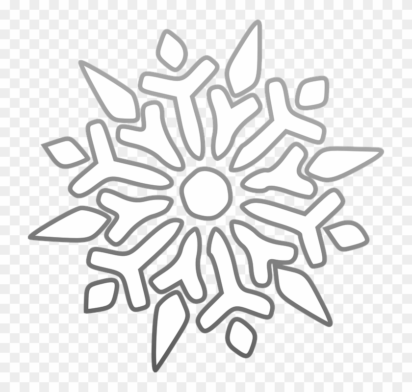 Black And White Snowflake Clipart - Snowflake Clipart Black Background #586944