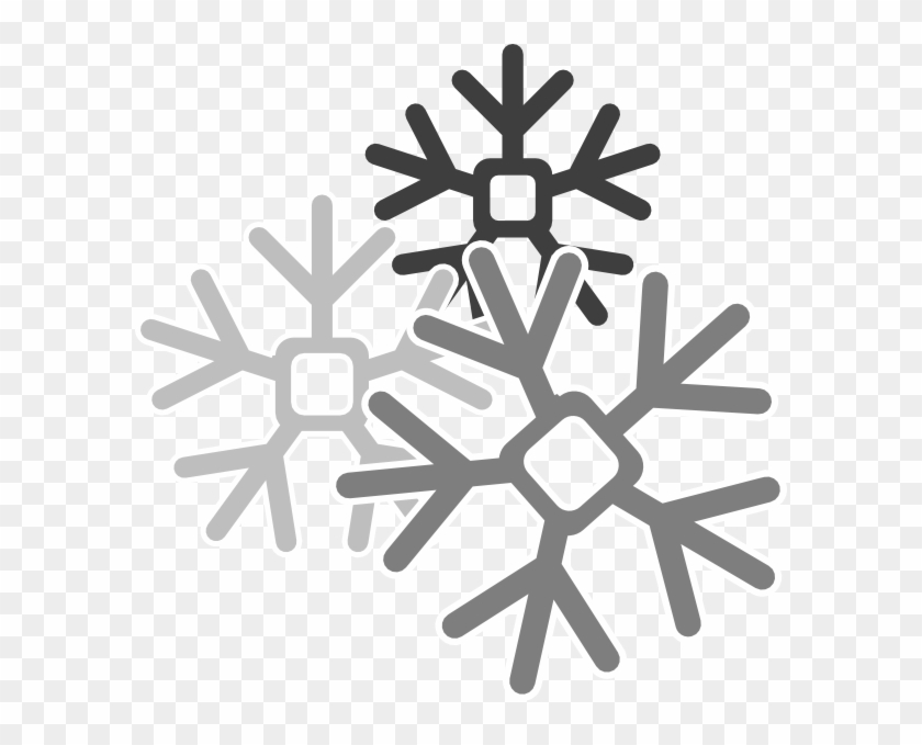 Gray Snowflakes Clip Art - Snowflake Clipart Png Gray #586980
