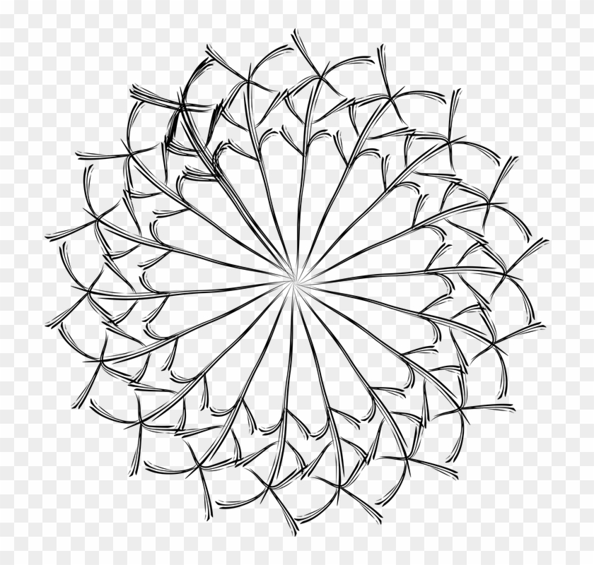 Snowflake Line Art 27, Buy Clip Art - Asterisk #586990