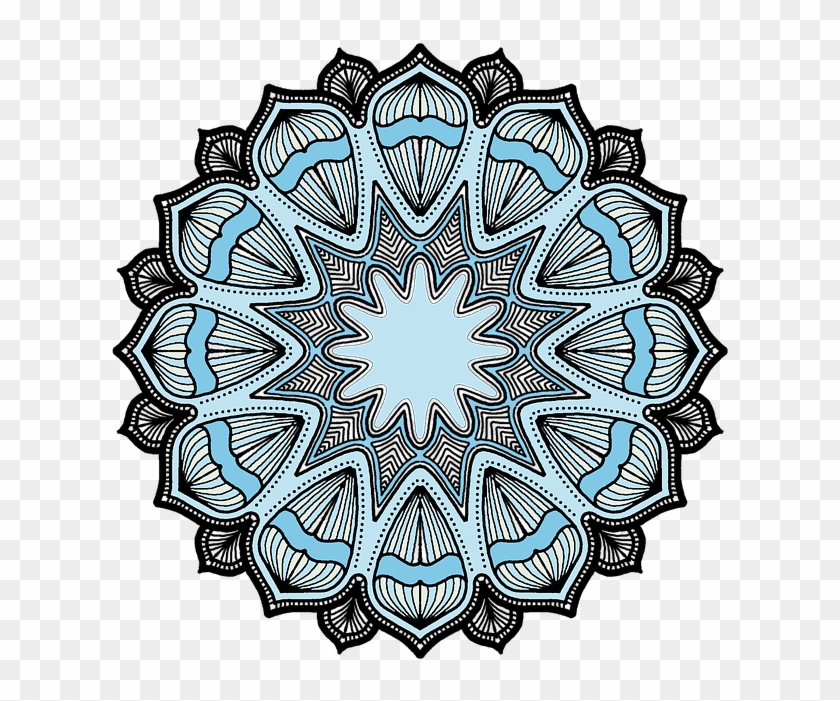 Pretty Snowflake Cliparts 23, - Mandala: Creative Coloring For Relaxing #587013