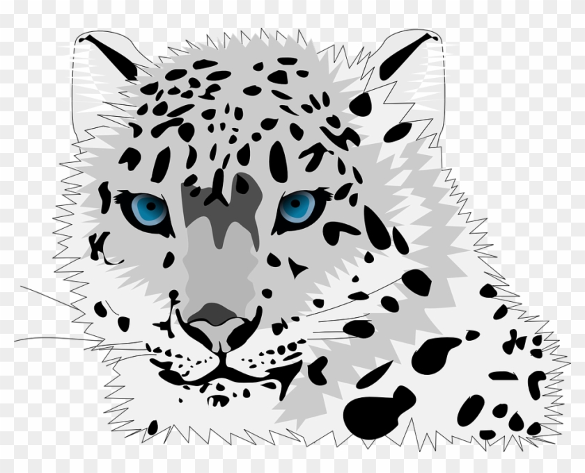 Animated Snowflakes Clipart 9, - Snow Leopard Throw Blanket #587049