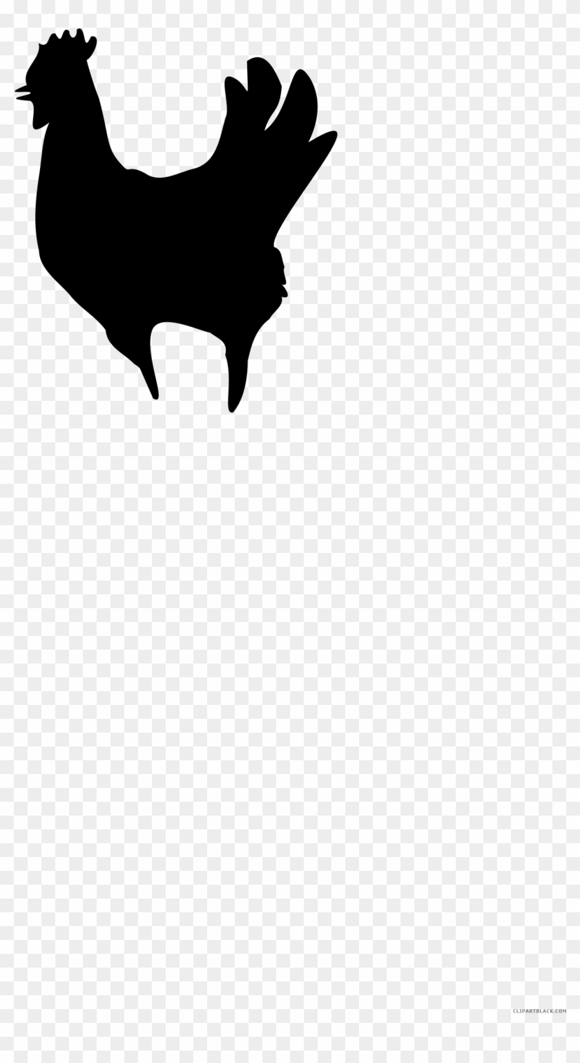Rooster Silhouette Animal Free Black White Clipart - Silhouette #587102