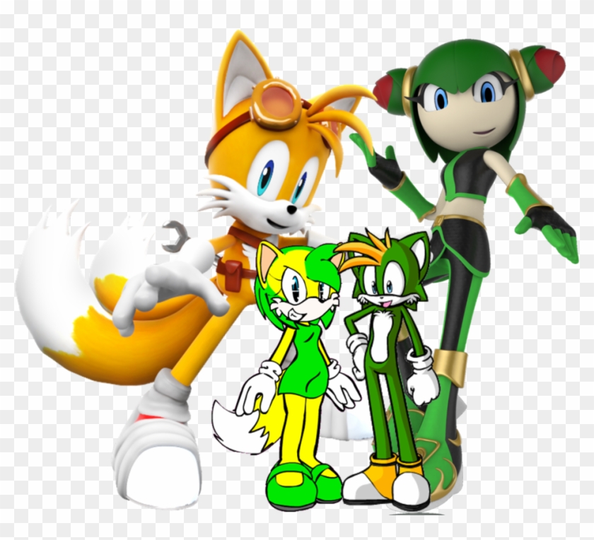 Tails, Cosmo, Jon And Flora By Donamorteboo - Tails And Cosmo Family #587174