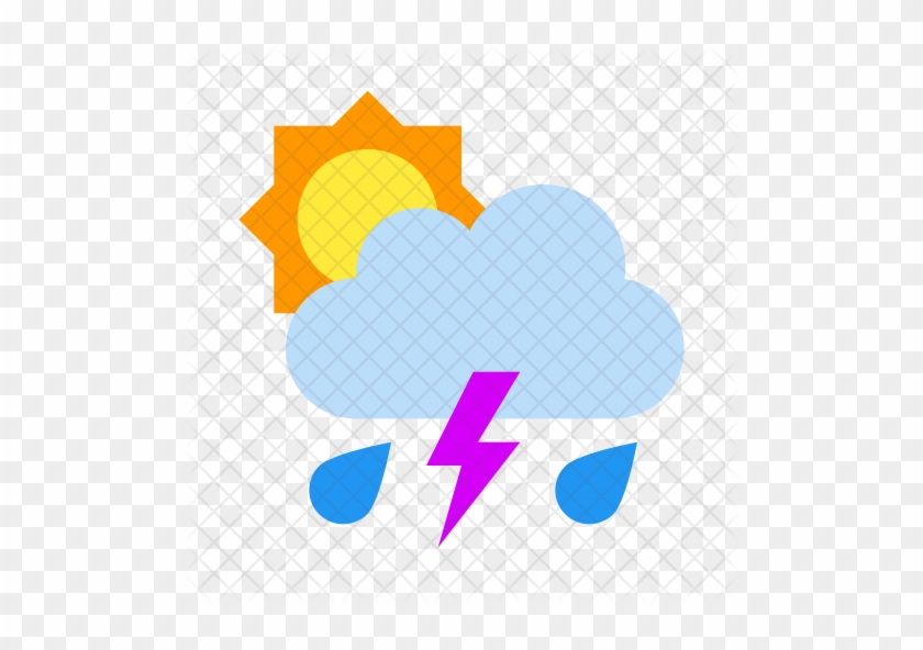 Stormy Weather Icon - Raining Vector Png #587353