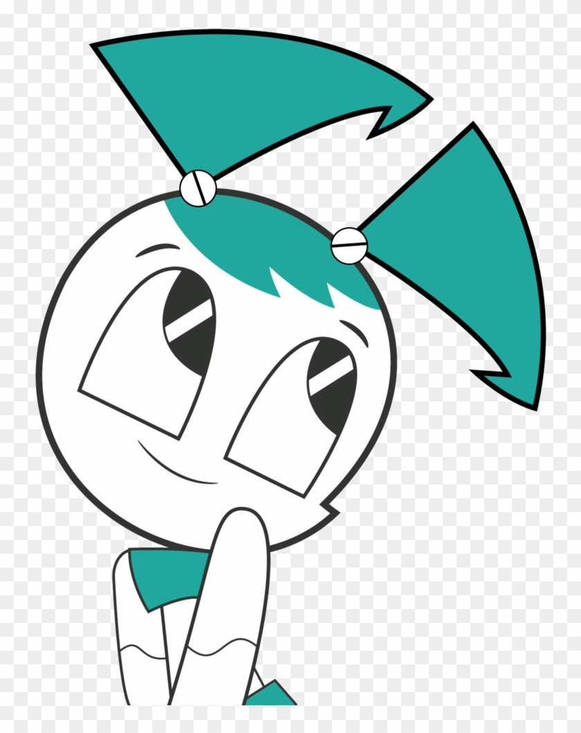 Adorable Jenny - Vector - Blue Robot Girl Cartoon #587499