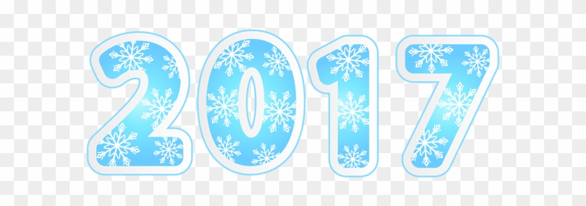 2017 With Snowflakes Png Clipart Image - Clip Art #587559