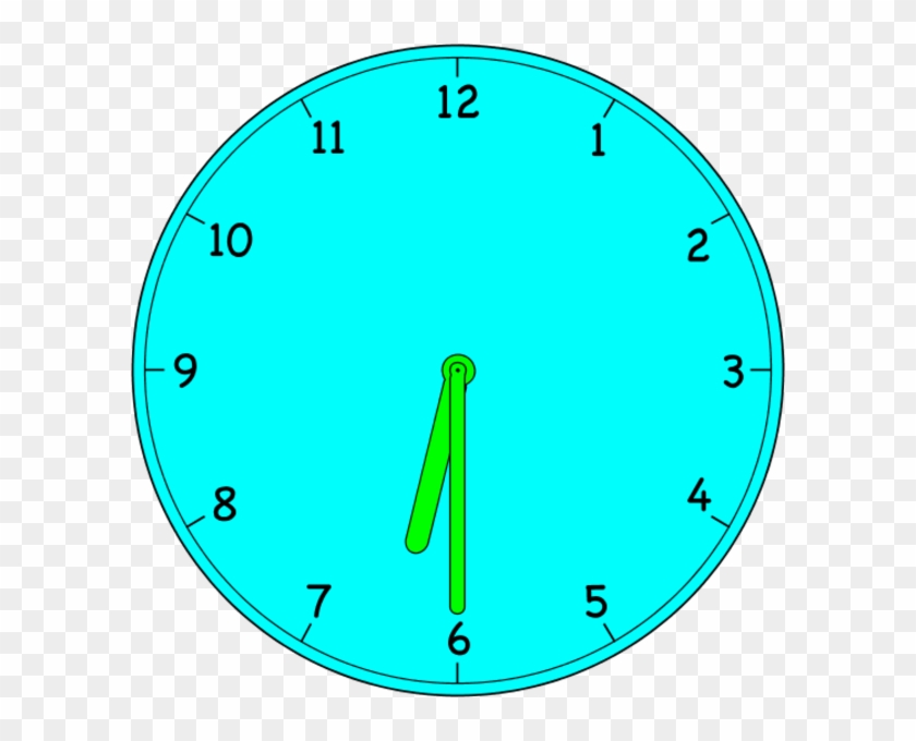 Analog Clock Six Thirty Clipart - Clock Clip Art #587796