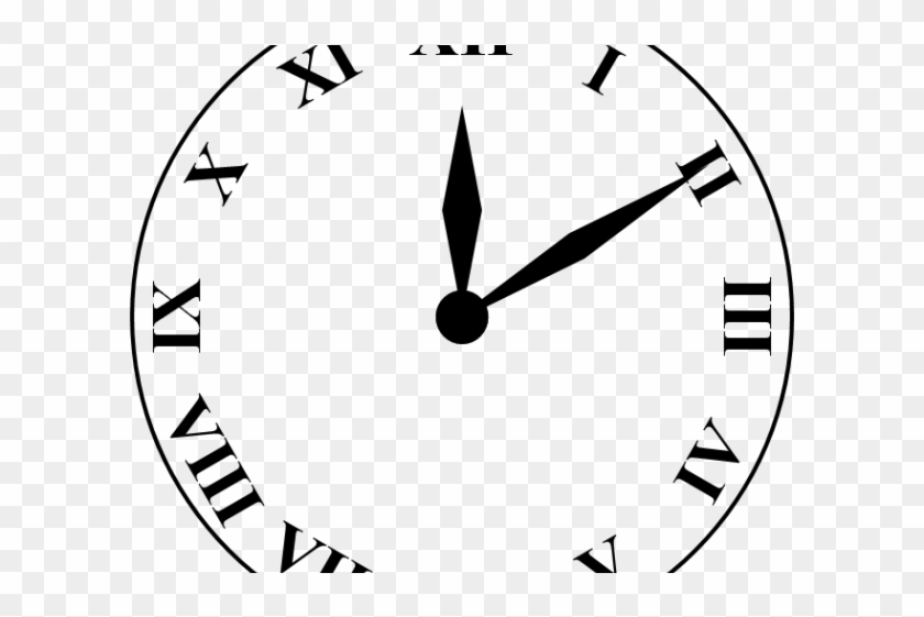 Clock Clipart Roman Numerals - Reloj Numeros Romanos Png #587805