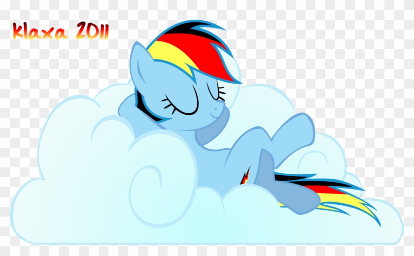 German Rainbow Dash On Cloud By Klaxa - Rainbow Dash Cloud #587808