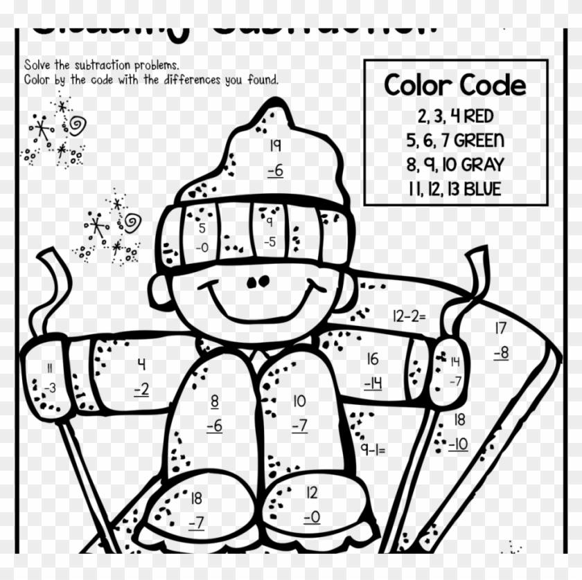 2nd Grade Math Color By Number Coloring Pages Math Coloring Addition
