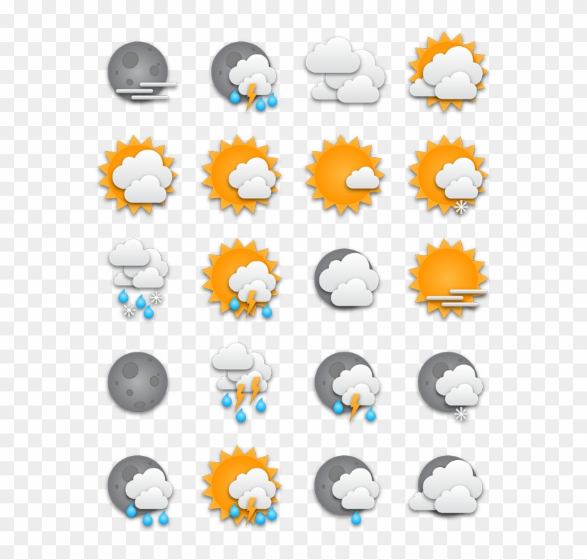 10 Perfectly Shaped Weather Icon Sets - Weather Icon #587901