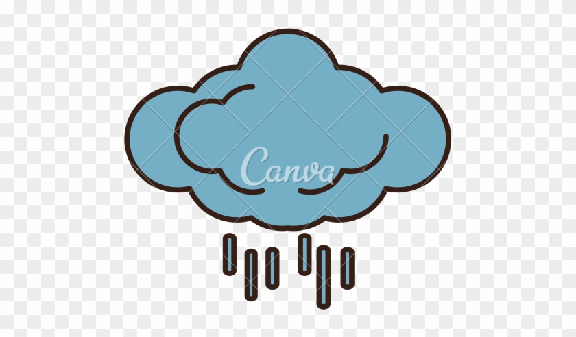 Rain Cloud Icon Simple Style Royalty Free Vector Image - Clouds With Rain Clip Art Ong #587957