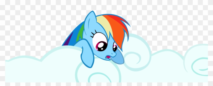 Rainbow Dash On A Cloud By Mr Loco Moto - Cartoon #588025