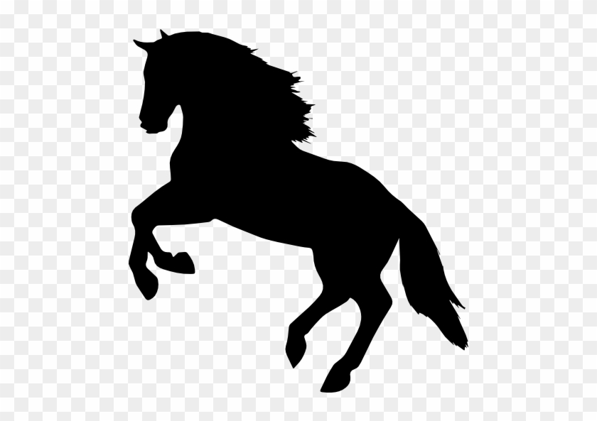 Jumping Horse Silhouette Facing Left Side View - Horse Silhouette  Transparent Background - Free Transparent PNG Clipart Images Download