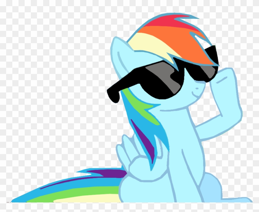 Rainbow Dash Being Cool By Dva4695 - Rainbow Dash Sunglasses #588436