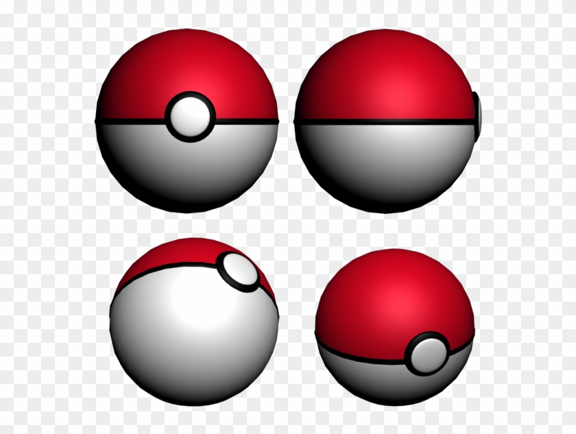 3d Pokeball By Alexbluez - 3d Pokemon Go Ball Png #588486