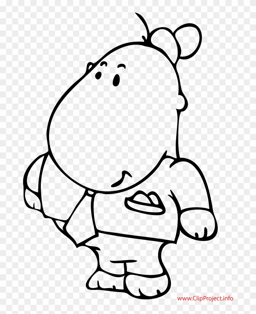 Cartoon Hippos Colouring Pages - Drawing #588550