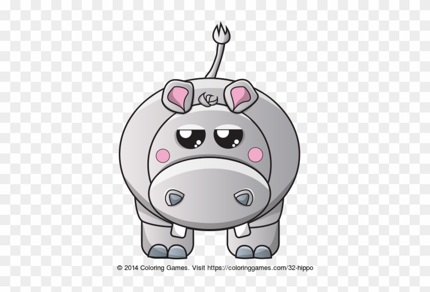 Cute Animal Coloring Sheets Hippos Electronics - Hippopotamus #588572