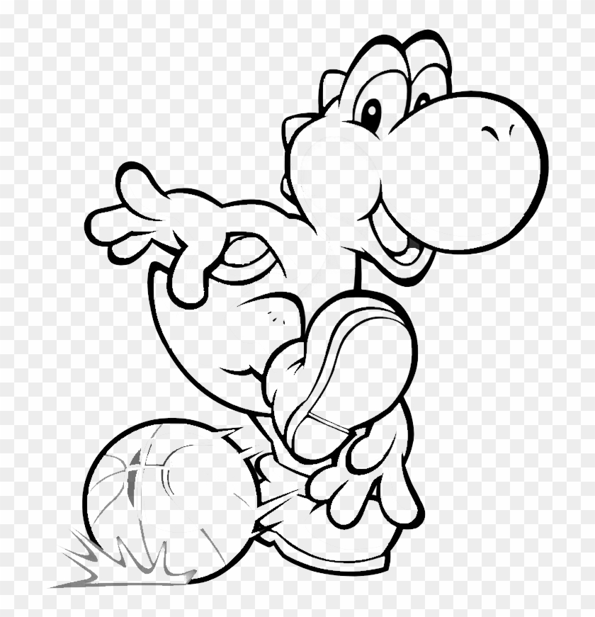 Free Printable Yoshi Coloring Pages For Kids - Basketball Coloring Pages #588593