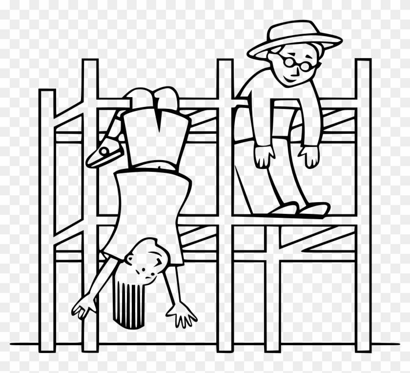 Playground Clipart - Monkey Bars Coloring Page #588692