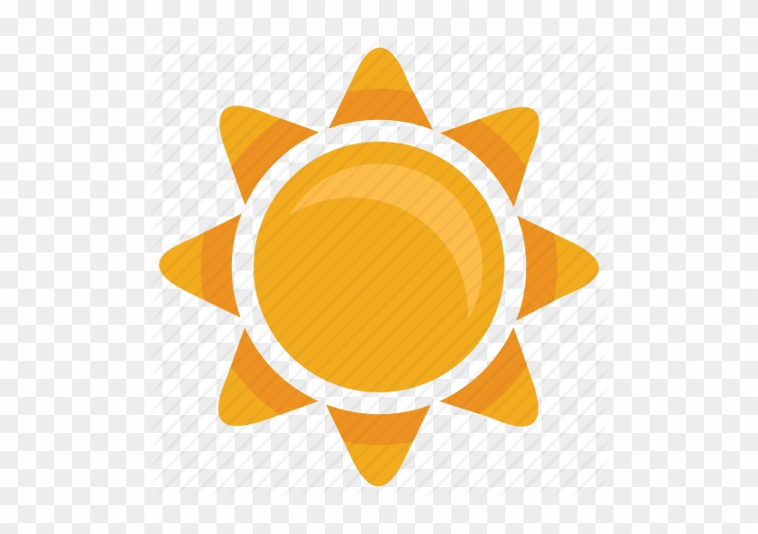 Sunny Weather Icon Yellow Shine Sun Stock Vector - Weather Icon Sun #588769