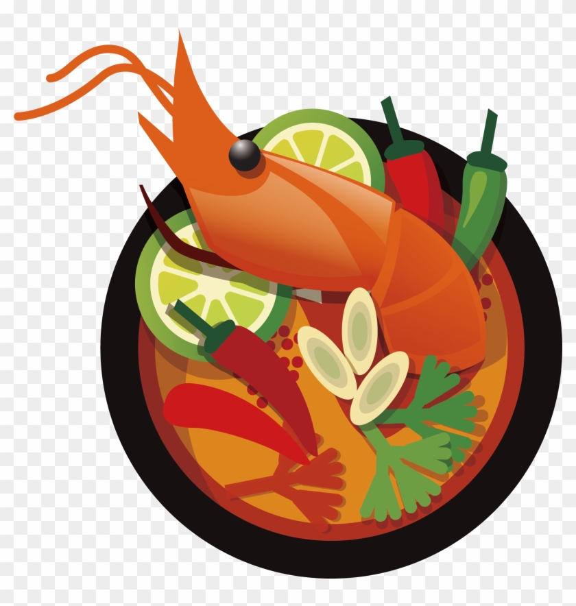 Tom Yum Thai Cuisine Hot Pot Soup Seafood - Tom Yum Thai Cuisine Hot Pot  Soup Seafood - Free Transparent PNG Clipart Images Download