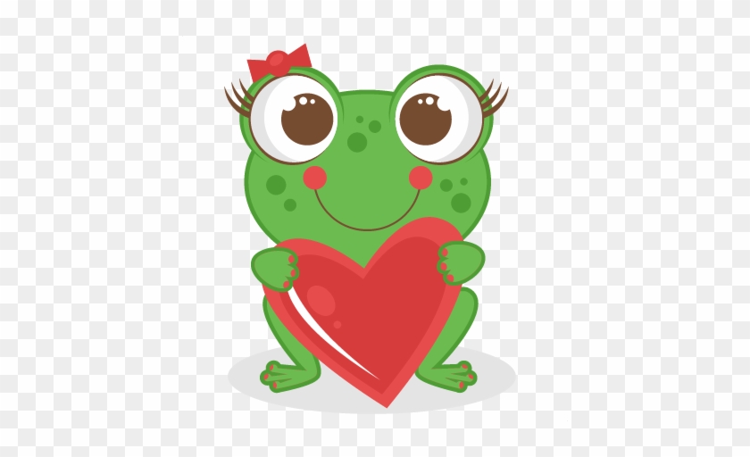 Love Frog Scrapbook Titles Svg Cutting Files Frog Cut - Frog Valentine Clipart #103272