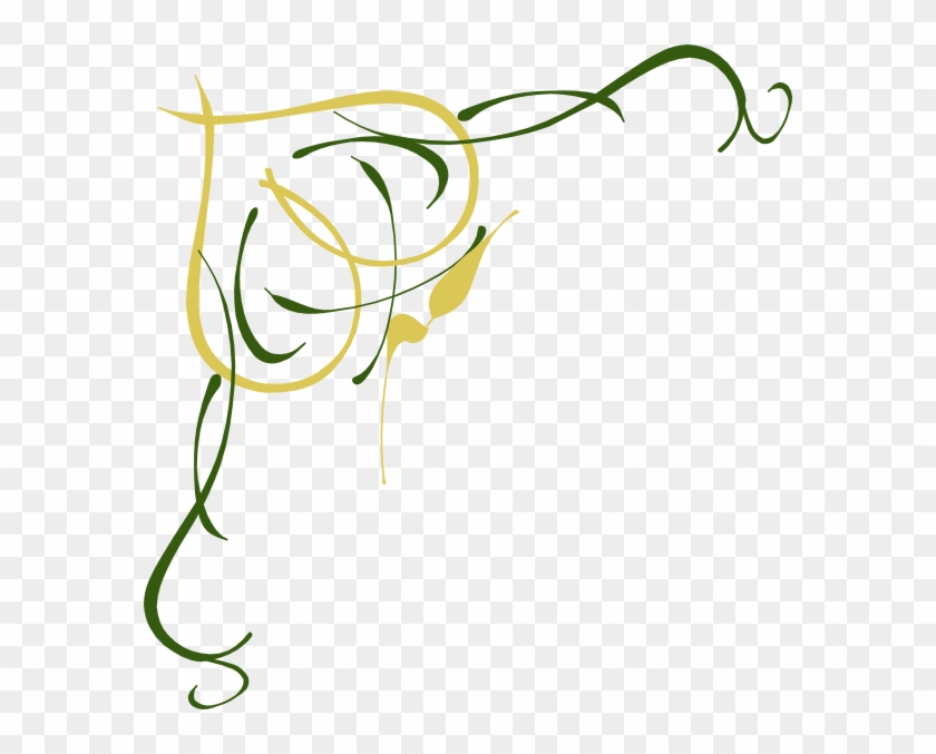 This Free Clip Arts Design Of Gold And Green Love Birds - Pink Heart Corner Borders #103291