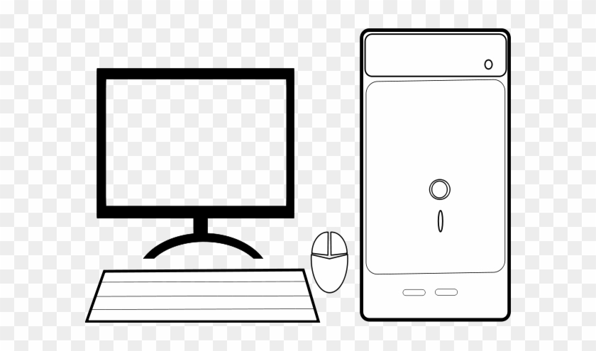 Computer Black And White Computer Clipart Black And - Parts Of Computer Clipart #103460