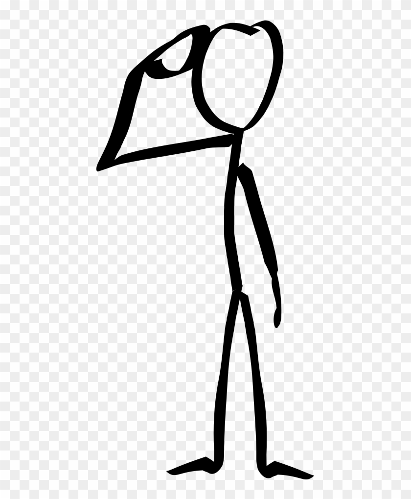 Salute - Clipart - Draw A Person Saluting #103817