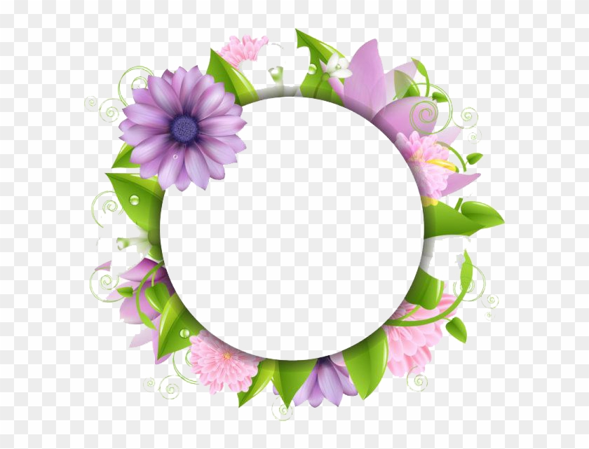 Download Flowers Borders Free Png Photo Images And - Flower Vector Frame Png #103937