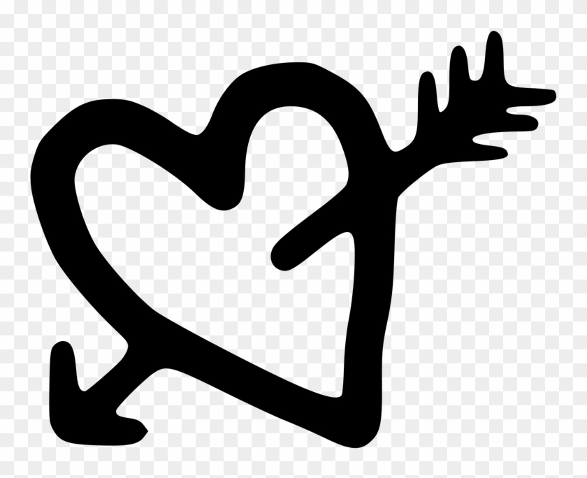 Heart Arrow Love I Love You Valentine Romantic - Black And White I Love You #104046