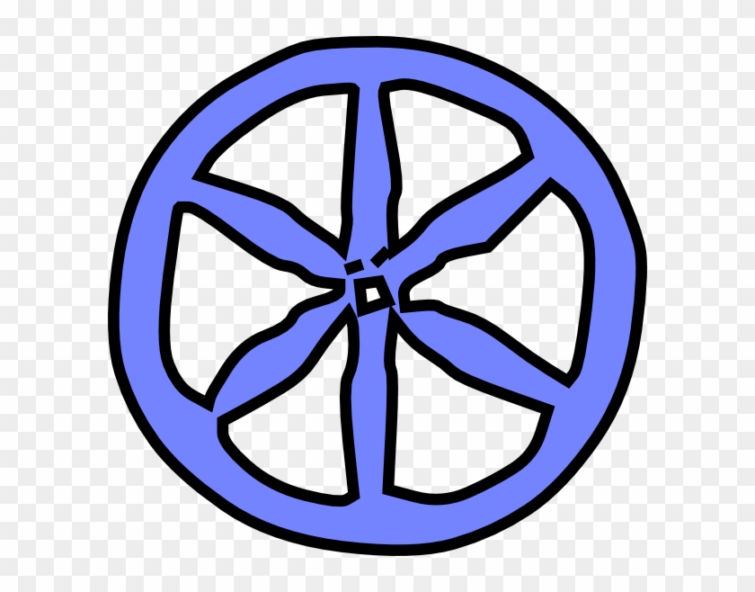 Free Vector Blue Antique Wheel Clip Art - Clip Art Wheels #104120