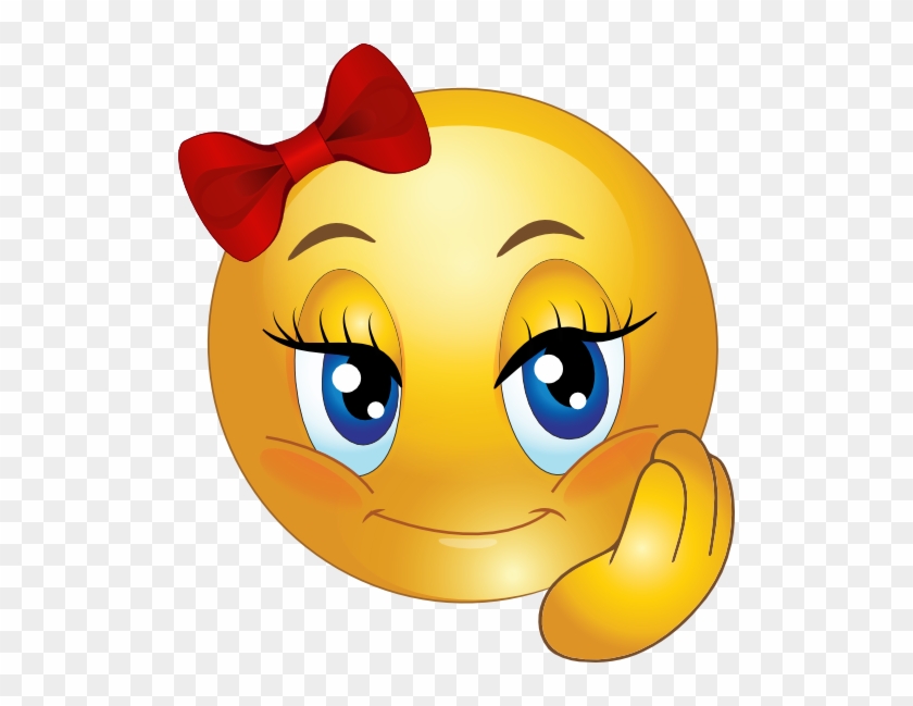Smileys Clipart Cute Girl Smiley Faces Cute Pretty - Pretty Emoji #104274